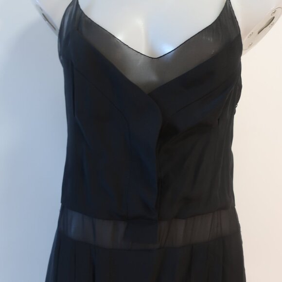 Womens Prada Black Silk Blend Semi Sheer Dress 44 EU/US 8 - Picture 3 of 10
